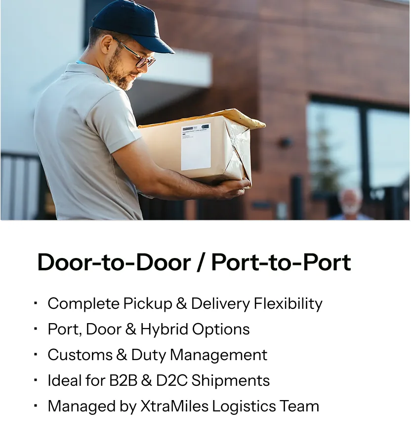 XtraMiles door-to-door and port-to-port courier solutions with flexible pickup, delivery, customs management and duty support