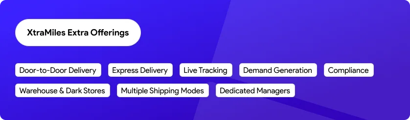 XtraMiles logistics services including express delivery, live tracking, warehousing and compliance for global shipping